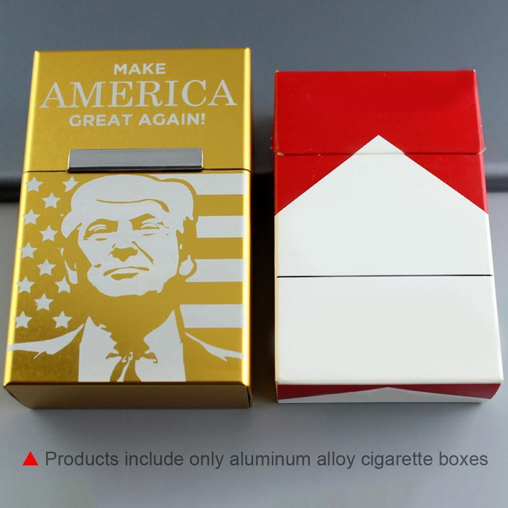 Donald Trump Aluminum Flip Cover Cigarette Case Tobacco Holder