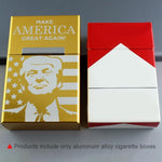 Donald Trump Aluminum Flip Cover Cigarette Case Tobacco Holder