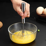 Semi-automatic Eggbeater Stainless Steel Whisk Hand Mixer