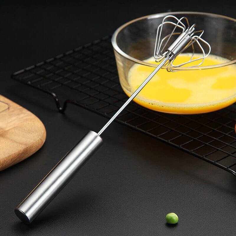 Semi-automatic Eggbeater Stainless Steel Whisk Hand Mixer