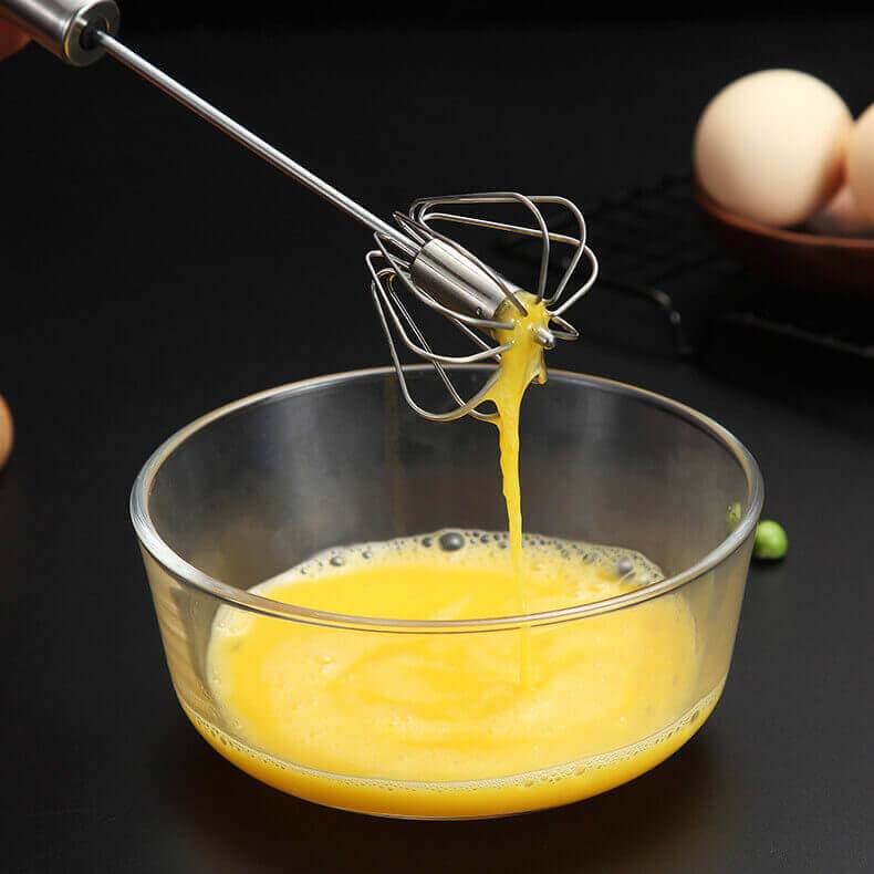Semi-automatic Eggbeater Stainless Steel Whisk Hand Mixer
