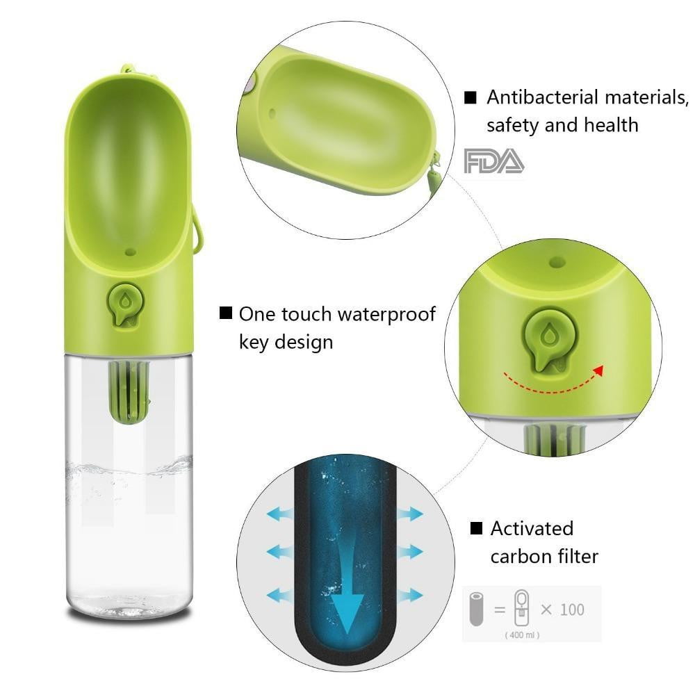 400ML Pet Dog Fedding Drinking Water Bottle