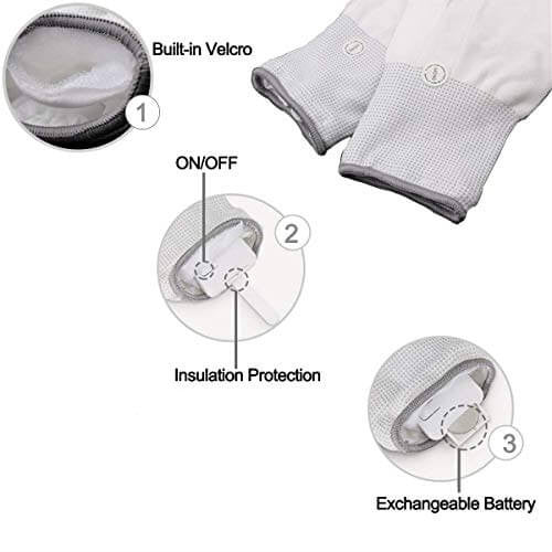 LED Light Up Skeleton Hand Gloves