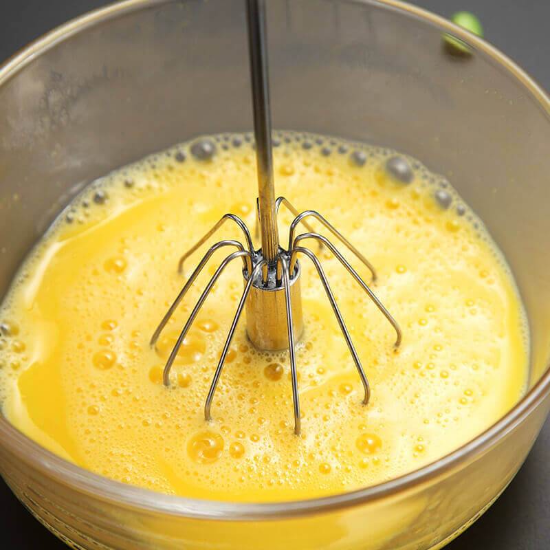 Semi-automatic Eggbeater Stainless Steel Whisk Hand Mixer