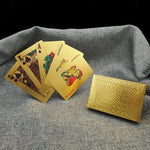Waterproof gold plastic foil poker golden playing cards