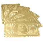 Waterproof gold plastic foil poker golden playing cards