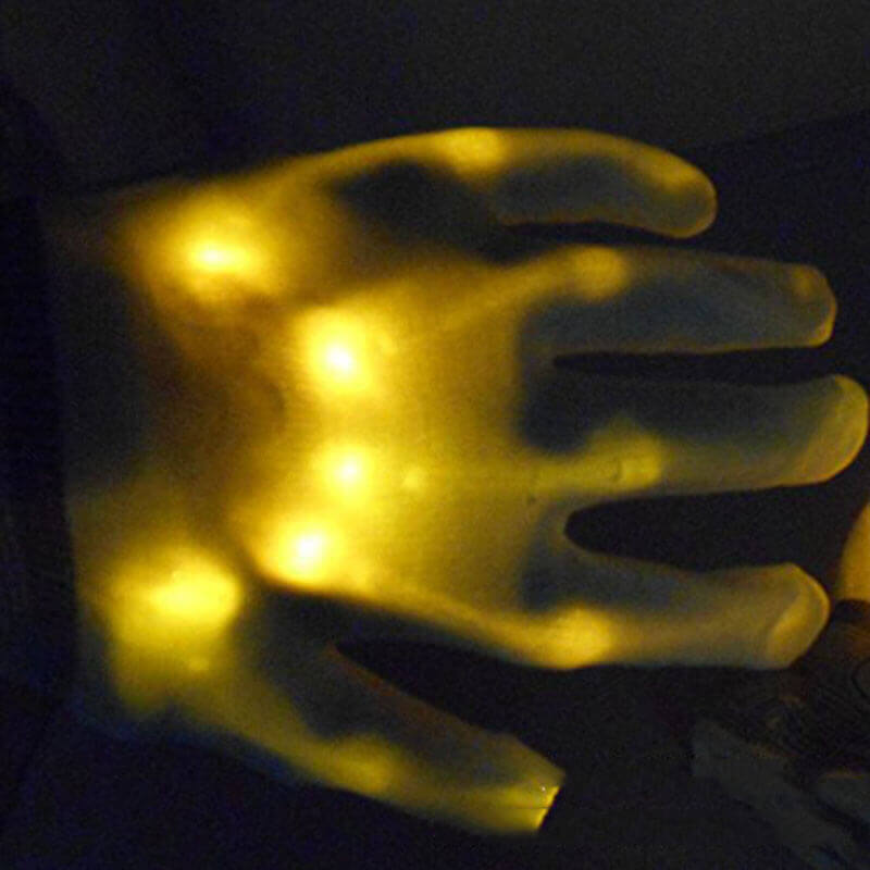 LED Light Up Skeleton Hand Gloves