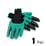 Rubber Gardening Gloves for Digging & Planting with Plastic Claw