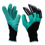 Rubber Gardening Gloves for Digging & Planting with Plastic Claw