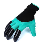 Rubber Gardening Gloves for Digging & Planting with Plastic Claw