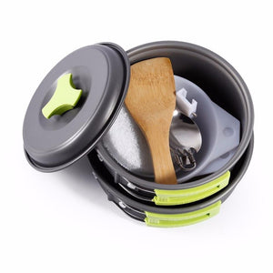 Outdoor Cooking Tools Stainless Steel Camping Cookware Set