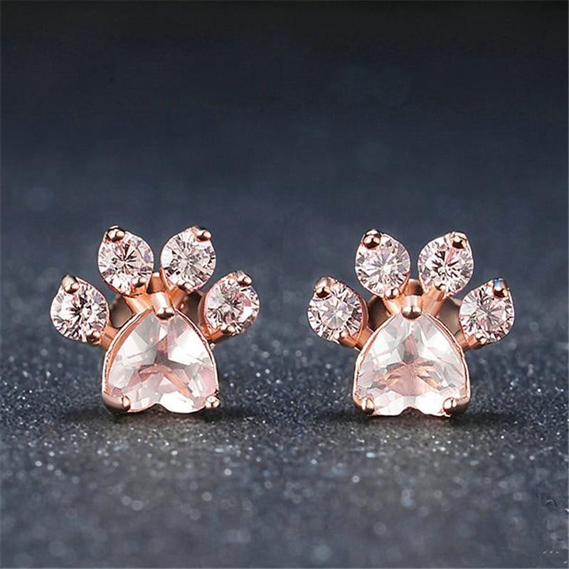 Cat Paw Piercing  Stud Earrings