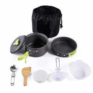 Outdoor Cooking Tools Stainless Steel Camping Cookware Set
