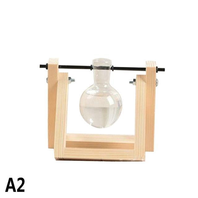 Plant Terrariums with Wooden Stand Glass Vase flowerpot